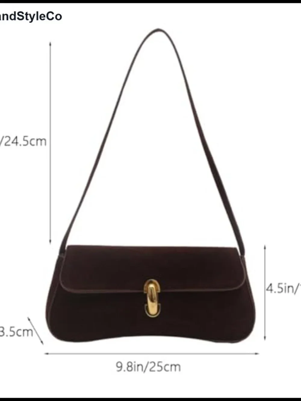 Faux Suede Leather Hobo Shoulder Bag Crossbody Clutch Flap Clasp Retro